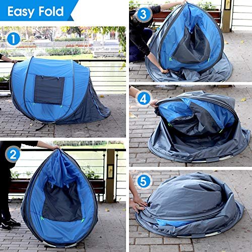 Londtren - Pop Up Tents for Camping 4 Person Waterproof Popup Tent Camping Easy Up Camping Tents Instant Four Person Tent Eas